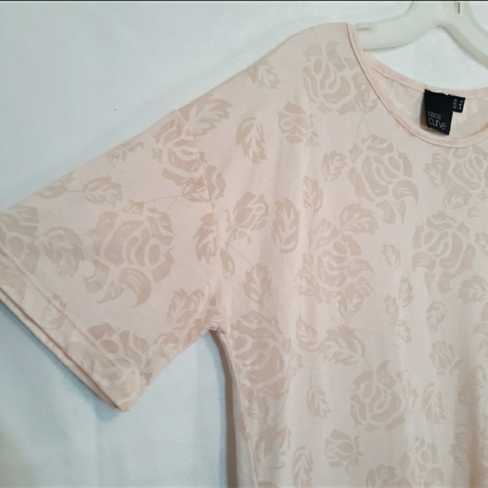 Asos Curve Floral Burnout Cropped Ruffle Top - Picture 7 of 7